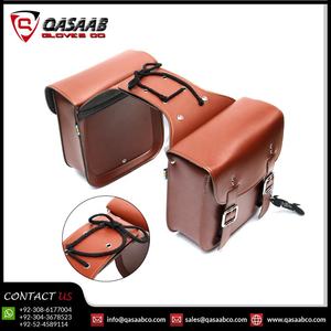 Sac de selle en cuir de vache véritable, à deux roues, imperméable, pour motard et téléphone, marque de luxe - Product Image 3