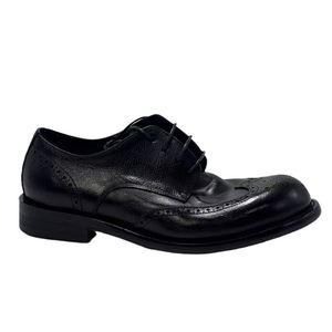 Chaussures pour hommes en cuir véritable, style rétro, avec lacets et construction Goodyear, semelles en cuir véritable, style britannique, rehaussantes, pour affaires - Product Image 5