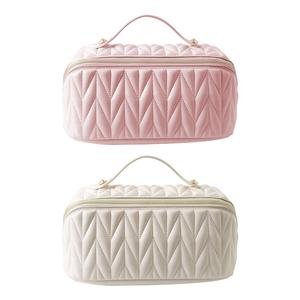 Borsa per il trucco pratico e conveniente per il trucco dell'organizzatore cosmetico di viaggio bianco per il viaggio di lavoro - Product Image 5