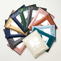 Sacs coulissants en plastique PE mat givré, écologiques, recyclables, colorés, pour vêtements, emballages de boutiques, sacs à fermeture éclair personnalisés