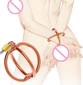 Esposas Metálicas para Juegos de Bondage, Juegos BDSM, Juguetes Sexuales para Adultos y Juegos SM, Esposas Cruzadas con Bloqueo para Parejas - Product Image 1