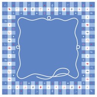 Tapis de mahjong bleu à carreaux style western rustique, 31,5 pouces, antidérapant, insonorisant, pour table de jeu de mahjong américain