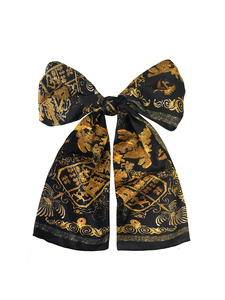 Abaya en satin à imprimé doré <span class=keywords><strong>baroque</strong></span> de luxe, taille unique, longue robe kaftan pour femmes, robe musulmane de mode africaine pour la nuit - Product Image 3
