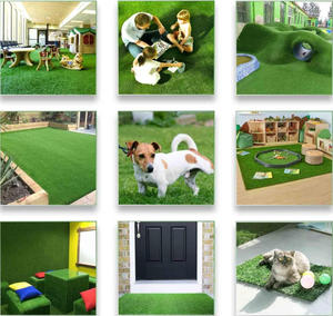 Tapis en gazon artificiel non toxique et adapté aux animaux domestiques - Gazon synthétique souple pour aire de jeux pour chiens et patio - Product Image 1