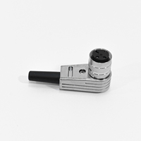 Connecteur aérospatial M16 à angle droit, 3-8 broches, remplacement pour Amphenol C091 Binder 423 femelle, verrouillage par vis, plaqué argent