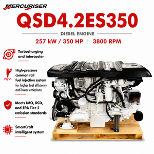<span class=keywords><strong>Moteur</strong></span> diesel marin Mercuriser QSD4.2ES350 350HP 257kW <span class=keywords><strong>6</strong></span> cylindres 4.2L Inboard Sterndrive pour yacht, <span class=keywords><strong>bateau</strong></span> de pêche sportive - Product Image 2