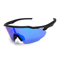 Lunettes de soleil de sport pour vélo avec lentilles interchangeables, style optionnel bleu or, légères, protection UV, unisexe