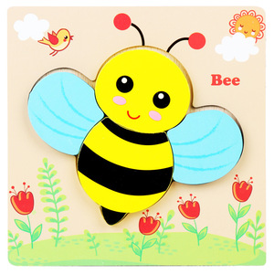 <span class=keywords><strong>Jeu</strong></span> de puzzle en bois 3D de dessins animés, jouet d'apprentissage de l'alphabet, jeux de société éducatifs précoces, jouets Montessori pour garçons et filles - Product Image 1