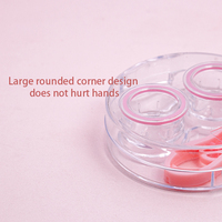 Étui à lentilles de contact miniature portable mignon et coloré, simplicité, emballage cosmétique, boîte à lentilles de contact, emballage personnalisé