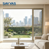 Ventana de Aluminio con Marco Empotrado y Bisagras Ocultas Sayyas JE115-IW, Diseño Arquitectónico Moderno para Villas Contemporáneas