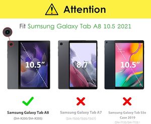 Para Samsung <span class=keywords><strong>Galaxy</strong></span> <span class=keywords><strong>Tab</strong></span> <span class=keywords><strong>A8</strong></span> 10,5 pulgadas Case <span class=keywords><strong>2022</strong></span>, Slim Lightweight Tri-Fold Stand Cover con carcasa trasera dura, Auto Wake/Sleep - Product Image 2