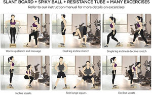 Planche d'étirement des mollets en bois professionnelle inclinable et réglable, surface antidérapante, fasciite plantaire, massage de la cheville, usage domestique - Product Image 3