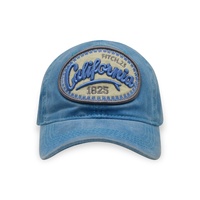 Gewassen effen Oxford baseballcap, ongestructureerd/katoen, retro, verstelbaar, handgebreide fruitprint, unisex, dad hat