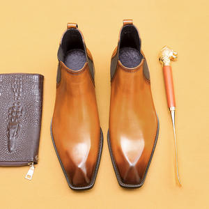 Bottes de travail vintage Amish de luxe haut de gamme pour hommes, imperméables, à lacets, avec semelle Goodyear et empeignes robustes en cuir véritable - Product Image 4