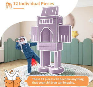 Canapé en mousse modulaire au design moderne pour enfants et adultes, intérieur et extérieur, cabane <span class=keywords><strong>de</strong></span> jeu pour les tout-petits et les bébés - Product Image 6