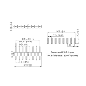 <span class=keywords><strong>2.54mm</strong></span> thẳng tiêu đề kết nối 1 ~ 40p hàng duy nhất dọc nam <span class=keywords><strong>pin</strong></span> tiêu đề Nylon điện PCB - Product Image 2