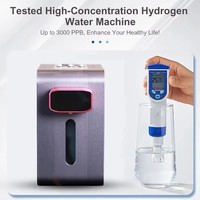 Machine à hydrogène non électrique 2-en-1 de 900 ml, distributeur d'eau hydrogénée 2000 ppb, générateur d'hydrogène double usage pour l'alimentation
