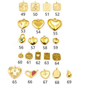 100 Diseños Más, Dijes de Acero Inoxidable con Baño de Oro de 18K para Collares, Pulseras y Creación de Joyería DIY |   Impermeable e Hipoalergénico - Product Image 2