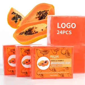 OEM AILKE Private Label Natürliche Koji säure Toilette Haut aufhellende Seife für Gesichts-und Körper aufhellung Papaya Seife