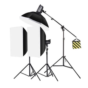 3x <span class=keywords><strong>Godox</strong></span> <span class=keywords><strong>SK400II</strong></span> Studio Flash Kit 1200Ws Studio stroboscopique lumière Bowens Mount Softbox avec grille en nid d'abeille Softbox supports de lumière - Product Image 1