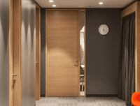 Porte en bois massif ignifuge moderne personnalisée pour hôtel et appartement, résistance au feu de 30 à 120 minutes, isolation thermique, insonorisation 75 dB, fabrication chinoise
