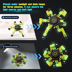 Gyro mécanique à doigt transformable en chaîne Mecha, nouveauté créative DIY, jouet anti-stress, fidget spinner - Product Image 5