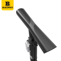 Pompe à pied portable BAIMEI en acier pour vélo, gonfleur haute pression 130-160 PSI, durable, étanche, écologique pour VTT et vélo de route