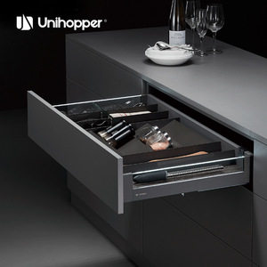 รางลิ้นชัก Unihopper แบบปิดนุ่มนวล ขนาด 1.8 มม. ผลิตจากเหล็ก สำหรับตู้เก็บของในครัว - Product Image 1