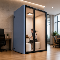 Cabine de bureau acoustique modulaire insonorisée pour réunions et travail en intimité