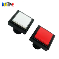 Interrupteur à bouton carré à LED pour terrain de jeu intérieur et grue d'arcade 45mm 60mm Jeux et machines à pièces