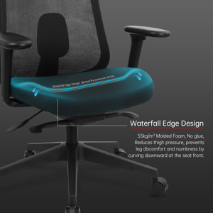 <span class=keywords><strong>Adino</strong></span> Muebles De Oficina Serie 2432 Silla De Oficina ergonómica con ruedas silenciosas De PU De 60MM Cadeira De Escritorio Silla De Oficina - Product Image 4