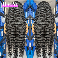 Perruque frontale en dentelle sans colle en cheveux humains non traités, avec fermeture en dentelle HD, style bouclé indien, vietnamien et birman, pour femmes, à raie libre