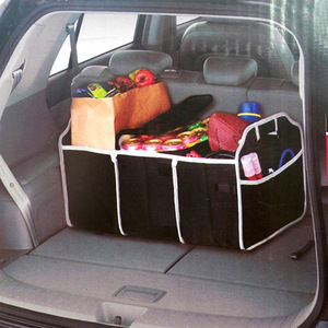 Car Trunk <b>Storage</b> <b>Box</b> 41L <b>Waterproof</b> Folding Organizer Black Non Woven Fabric Multi Compartment Car Organizer - Product Image 3