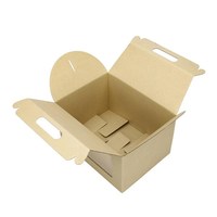 Boîte en papier kraft avec poignée et fenêtre transparente en PVC, pliable, portable, pour pâtisserie, boîte cadeau, emballage personnalisé imprimé