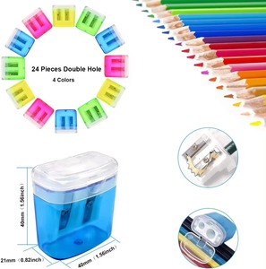 <span class=keywords><strong>Taille</strong></span>-<span class=keywords><strong>crayon</strong></span> manuel en plastique à double trou pour artistes, étudiants, école, <span class=keywords><strong>dessin</strong></span>, fournitures artistiques - Product Image 1
