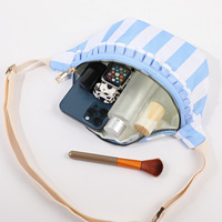 Sac banane léger en nylon pour femme avec motif personnalisé, joli, à volants et fermeture éclair, pour le quotidien
