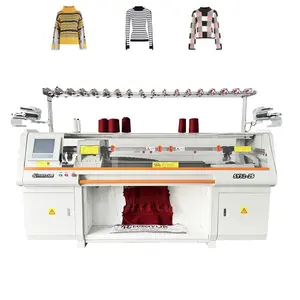 Machine à tricoter à Double système, chandail ordinateur, tricot plat, usine chinoise