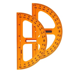Matériel éducatif Foska, enseignement des mathématiques, mesure, géométrie, ensemble de classe, grand <span class=keywords><strong>rapporteur</strong></span> d'angle en plastique de 180 degrés - Product Image 1