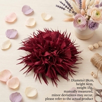 Vente en gros d'appliques de fleurs en tissu 3D faites à la main pour accessoires vestimentaires, fleurs pour chaussures, broches, pinces à cheveux