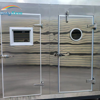 Porte battante entièrement encastrée pour chambre froide avec charnière YL, serrure en acier inoxydable, ferme-porte intégré et plaque antidérapante en aluminium pour chambre froide américaine