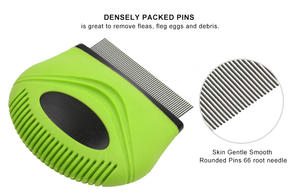 Miglior Pet in plastica in acciaio inox metallo denti fini capelli toelettatura pidocchi e pettine per gatti cani di piccola taglia - Product Image 4