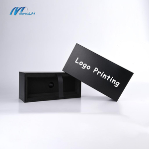 Thiên Niên Kỷ Biểu Tượng Tùy Chỉnh Thiết Kế Hộp Quà Tặng Tay Áo Đen Cứng Nhắc Nam Châm Điện Tử Hộp Bao Bì Dịch Vụ Cho Loa Bao Bì - Product Image 3