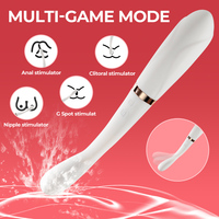 Neues Design Doppelkopf-Vibrator G-Punkt Klitoris-Stimulation Nippel starker Schock Masturbator Stift Vibrator Sexspielzeug für Damen