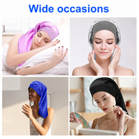 Bonnet de nuit personnalisé pour femme en polyester satiné, bonnet de sommeil multicolore avec broderie et logo sérigraphié