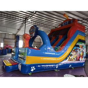 Lớn ngoài trời trong nhà PVC Inflatable lâu đài bouncy chân nhảy lâu đài <span class=keywords><strong>Bouncer</strong></span> trẻ em và người lớn vui vẻ thành phố sân chơi trượt để bán - Product Image 4