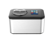 Nouvelle conception, design compact, faible niveau sonore, boîtier en acier inoxydable, petite machine à crème glacée avec fonction de fabrication de yaourt