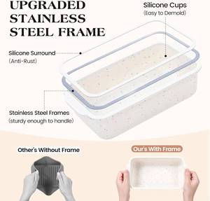 MUYULINS Molde Rectangular para Pan y Pastel de Silicona con Marco Metálico Reforzado, Antiadherente, Libre de BPA, Apto para LFGB - Product Image 2