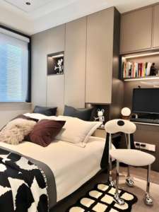 Marco de cama para niños de madera maciza de estilo moderno personalizable y escritorio para dormitorios de niños y niñas - Product Image 3