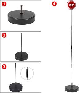 لافتة مرور جديدة للوقوف من هينغزينفانغ مع طباعة رقمية وأضواء LED وامضة، لافتة توقف للتنبيه البصري مربعة الشكل باللون الأحمر/الأبيض/الأصفر - Product Image 1