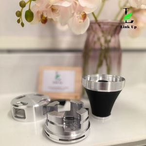 Vente en gros de tête de bol de narguilé en acier inoxydable en silicone HMD 2 en 1 porte-charbons en carbone fumée Shisha narguilé ensemble d'accessoires - Product Image 2